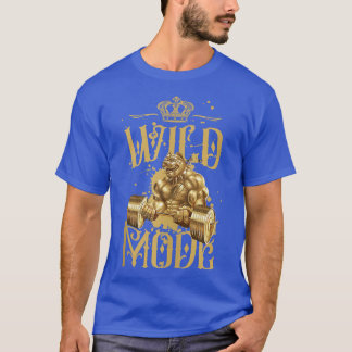 T-shirt Bulldog Wild Mode Fitness Gym Entraînement Chien B