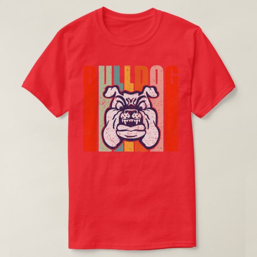 T-shirt Bulldogs École Ventilateur sportif Esprit Mascotte (Design devant)