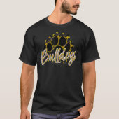 T-shirt Bulldogs Gold Black Cheetah School (Devant)