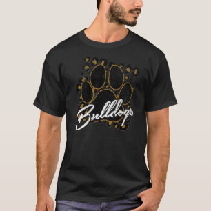 T-shirt Bulldogs Gold Black Cheetah School