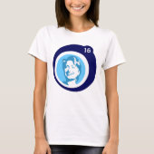 T-shirt bulle bleue d'hillary clinton (Devant)