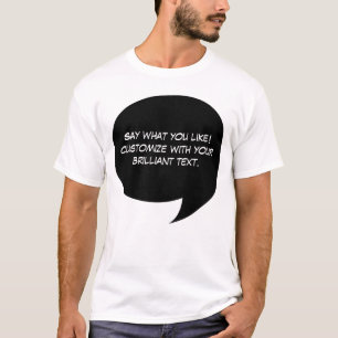 T-shirt Bulle comique de la parole des textes faits sur