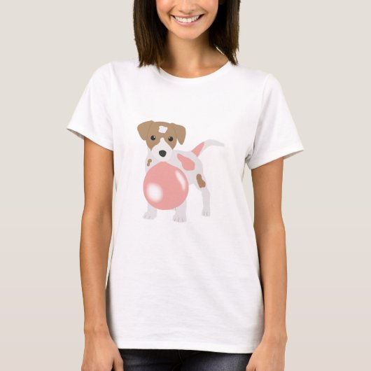 T-shirt Bulle de chewing-gum soufflant bulle (Devant)