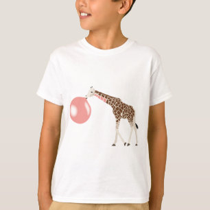 T-shirt Bulle de gomme Giraffe soufflante bulle