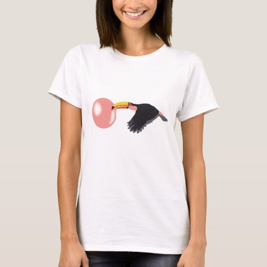 T-shirt Bulle de gomme Toucan soufflante bulle (Devant)