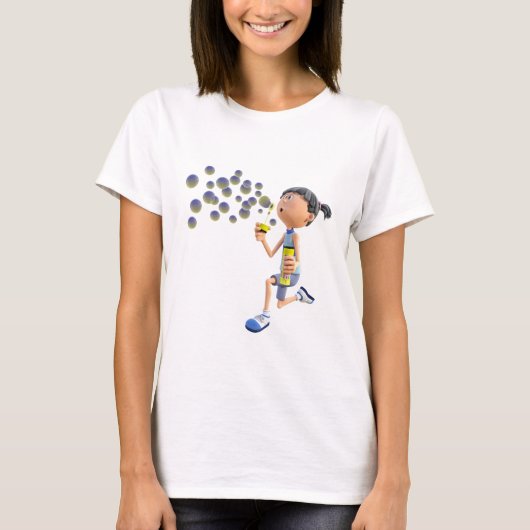 T-shirt Bulles de soufflement de fille de bande dessinée (Devant)