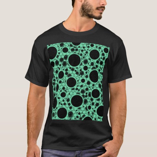T-shirt Bulles d'espace - Menthe (Devant)