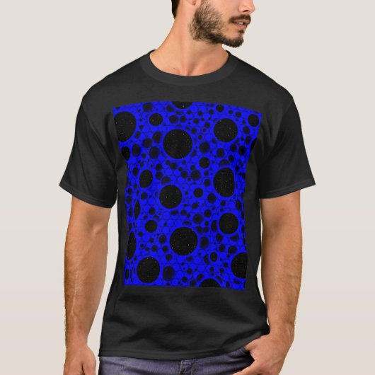 T-shirt Bulles d'espace - Taches - Bleu (Devant)