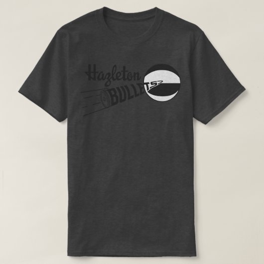 T-shirt Bullets Hazleton défectueux EBA Basketball 1973 (Design devant)