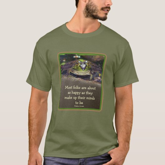 T-shirt Bullfrog Happiness Citation inspirante (Devant)
