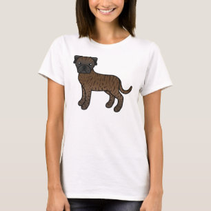 T-shirt Bullmastiff bringé Chien de dessin animé mignon
