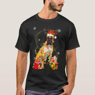T-shirt Bullmastiff Chien Renne Santa Noël Chiens Paja