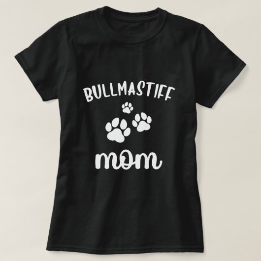 T-shirt Bullmastiff Maman mignonne Chien BullMastiff (Design devant)