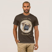T-shirt Bullmastiff Painting - Cute Original Dog Art (Devant entier)