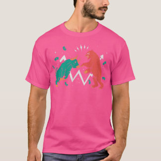 T-shirt Bulls Bears Stock Market Décontracté Graphique