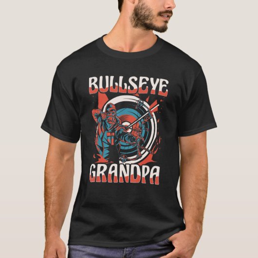 T-shirt Bullseye grand-père Bowman flèches arc-grand (Devant)