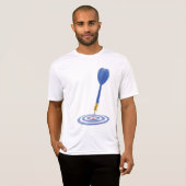 T-shirt Bullseye Hit Blue Dart on Target (Devant entier)