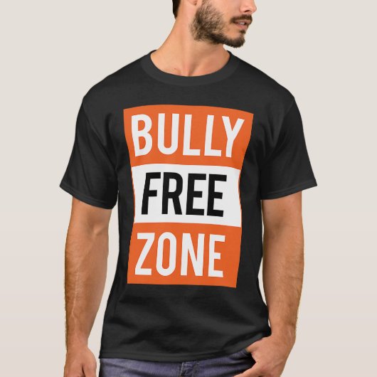 T-shirt Bully Free Zone Anti Bullying Stop Awareness Kindn (Devant)