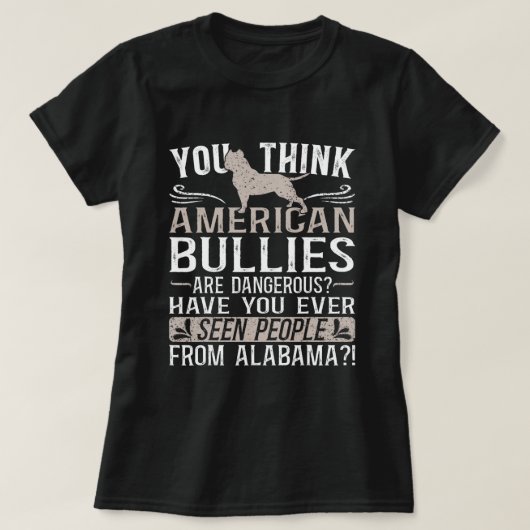 T-shirt Bully XL Pitbull Friendly Chien race Alabama Améri (Design devant)