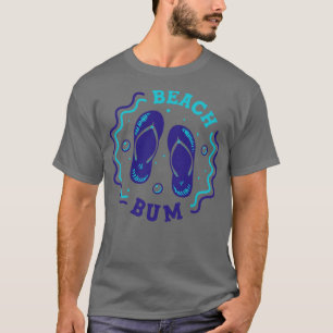 T-shirt Bum de plage Fun Summer Flip Flop Badge 1