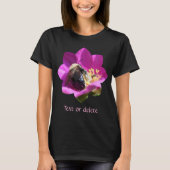 T-shirt Bumble Bee On Pink Rose Nature Personalized (Devant)