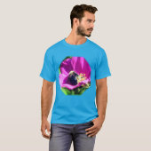 T-shirt Bumble Bee Sur Rose Rose Nature (Devant entier)