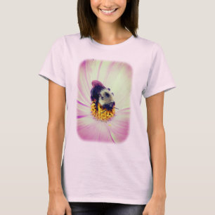 T-shirt Bumer Bee Pink Flower Nature