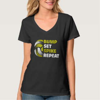 T-shirt Bump Set Spike Repeat Golden Volleyball Gameday