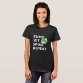 T-shirt Bump Set Spike Repeat - Volleyball (Devant entier)