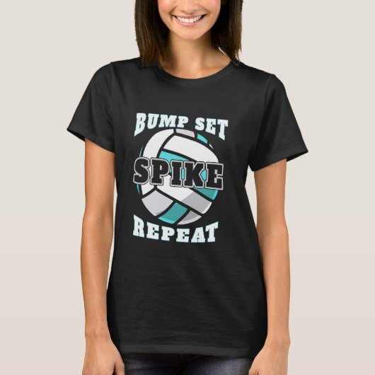 T-shirt Bump Set Spike Répéter Volleyball (Devant)