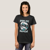 T-shirt Bump Set Spike Répéter Volleyball (Devant entier)