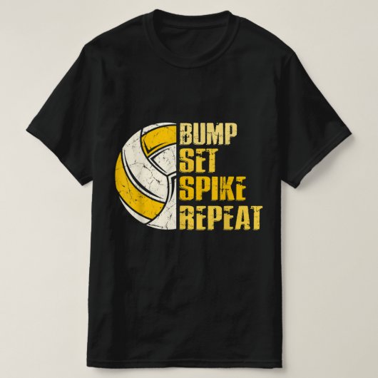 T-shirt Bump Set Spike Répéter Volleyball Fun (Design devant)