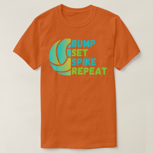 T-shirt Bump Set Spike Répétition Volleyball Lover 1 (Design devant)
