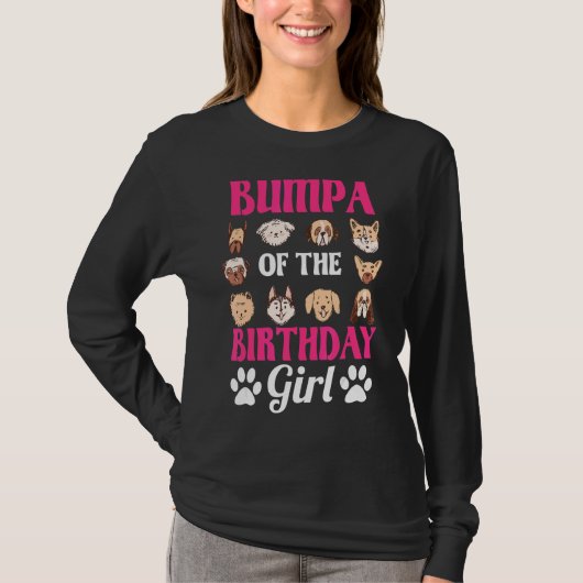 T-shirt Bumpa De L'Anniversaire Fille Chien Paw Anniversai (Devant)