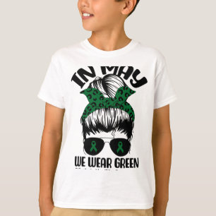 T-shirt Bun En Mai Nous Portons Vert Santé Mentale Sensibi
