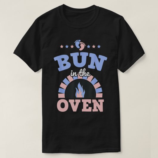 T-shirt Bun In The Oven Expectant Maman Grossesse Annonce (Design devant)