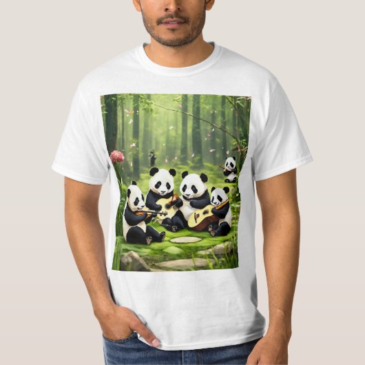 T-shirt Bunch de bambou de pandas (Devant)
