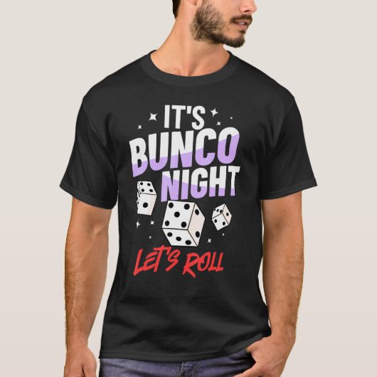 T-shirt Bunco Dice Jeu Règles Soirée 1 (Devant)