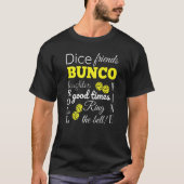 T-shirt Bunco Word Cloud Dice Jeu Nuit (Devant)