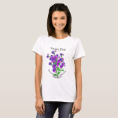 T-shirt Bund de pois doux violet par artiste avec texte (Devant entier)