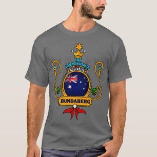 T-shirt Bundaberg City Pride Golden Australian Drapeau Sou