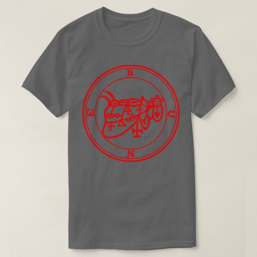 T-shirt Bune Ars Goetia Sigil Rouge (Design devant)