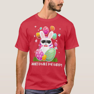 T-shirt BUNNIES MAKEMEHAPPY Bunny Rabbit Girl dimanche E