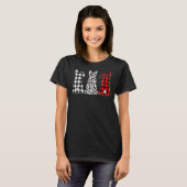 T-shirt Bunny Buffalo Red Plaid Empreinte de léopard Joyeu (Devant entier)