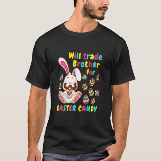 T-shirt Bunny Candy de Pâques Commerce Fraternité pour Pâq (Devant)