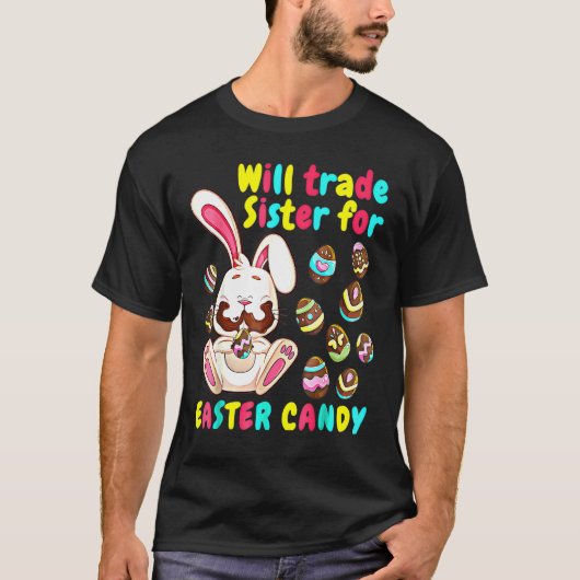 T-shirt Bunny Candy de Pâques commerce soeur pour Pâques C (Devant)