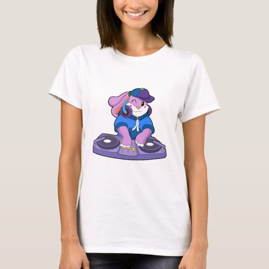 T-shirt Bunny comme musicien avec mixeur (Devant)