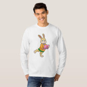 T-shirt Bunny comme secrétaire avec ordinateur portable (Devant entier)