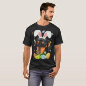 T-shirt Bunny Dachshund Dog Head Easter Eggs Wiener Easter (Devant entier)