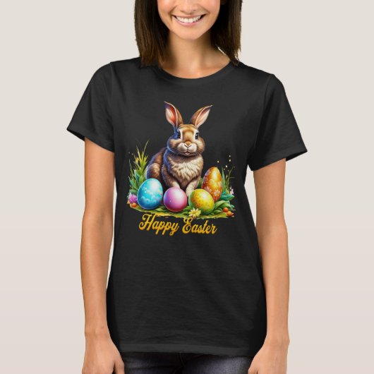 T-shirt Bunny de Pâques baroque (Devant)